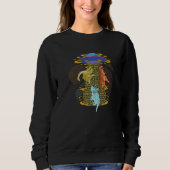 Sweatshirt Ufo Dinosaur Alien Abduction   (Devant)