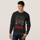 Sweatshirt Ugly Christmas Sweater Beagle Cute Beagle Santa Ha (Devant entier)