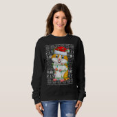 Sweatshirt Ugly Sweater Style Xmas Lights Santa Hamster Chris (Devant entier)