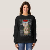 Sweatshirt Ugly Sweater Style Xmas Lights Santa Hedgehog Chri (Devant entier)
