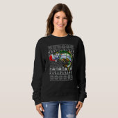 Sweatshirt Ugly Sweater Style Xmas Lights Santa Tarpon Fish C (Devant entier)
