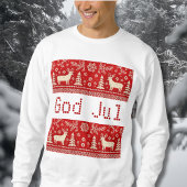 Sweatshirt ugly Xmas -kintted look motifs