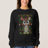 Sweatshirt Ugly Xmas Sweater Style Lighting Armadillo Christm (Devant)