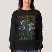 Sweatshirt Ugly Xmas Sweater Style Lighting Baboon Christmas (Devant)
