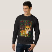 Sweatshirt Ugly Xmas Sweater Style Lighting Bobcat Christmas (Devant entier)
