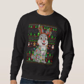 Sweatshirt Ugly Xmas Sweater Style Lighting Bunny Christmas (Devant)