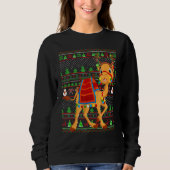 Sweatshirt Ugly Xmas Sweater Style Lighting Camel Christmas (Devant)