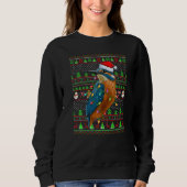 Sweatshirt Ugly Xmas Sweater Style Lighting Kingfisher Bird C (Devant)