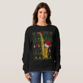 Sweatshirt Ugly Xmas Sweater Style Lighting Saxophone Christm (Devant entier)