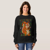 Sweatshirt Ugly Xmas Sweater Style Lighting Squirrel Christma (Devant entier)