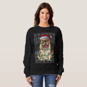 Sweatshirt Ugly Xmas Sweater Style Santa American Bulldog Chr (Devant entier)