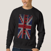Sweatshirt UK Flag Drum Sticks Cool Patriotic British Drummer (Devant)