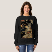 Sweatshirt Ukiyo E Retro Japanese  Love During Wartime Dark R (Devant entier)