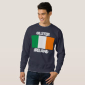 Sweatshirt Ulster, Irlande avec drapeau irlandais (Devant entier)