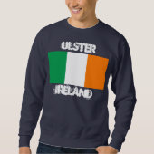 Sweatshirt Ulster, Irlande avec drapeau irlandais (Devant)