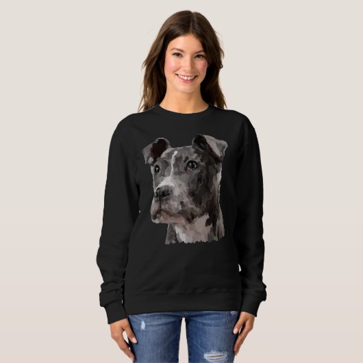 Sweatshirt Un ami Pitbull (Devant entier)