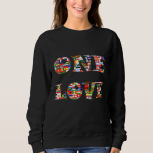 Sweatshirt Un Amour Qui S'Unifie Pour L'Ensemble Du Monde Et
