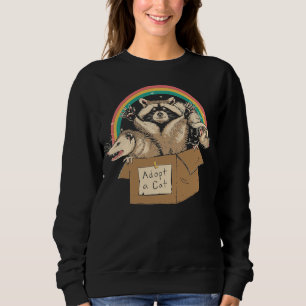 Sweatshirt Un Amoureux des chats amusant adopte un chat Possu