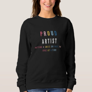 Sweatshirt Un artiste fier sourire sur les visages, une plais