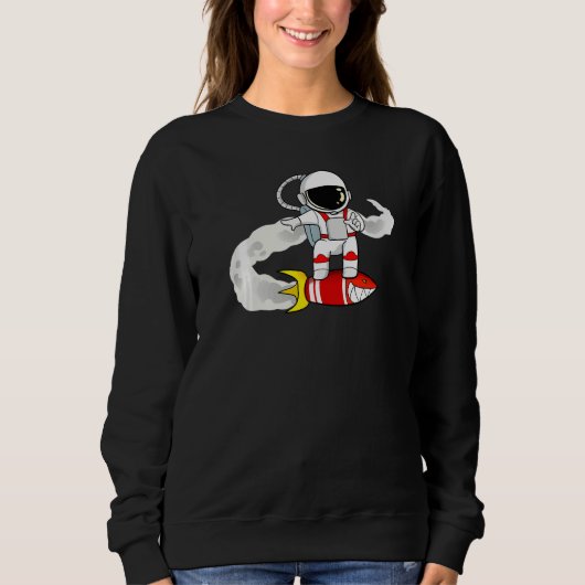 Sweatshirt Un astronaute à la fusée (Devant)