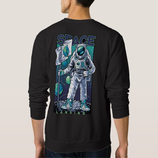 Sweatshirt Un astronaute atterrit sur l'espace Illustration (Dos)