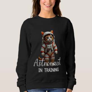 Sweatshirt Un astronaute en formation Retro Cute Cat Espace V