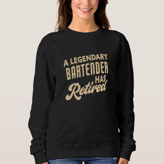 Sweatshirt Un Barman Légendaire A Retraité Un Barman (Devant)