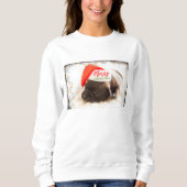 Sweatshirt Un beau Carlin de marionnettes dans un chapeau rou (Devant)