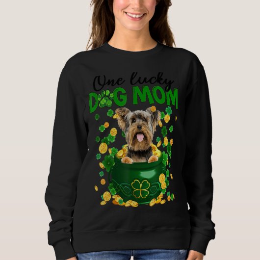 Sweatshirt Un Chanceux Chien Maman Funny Yorkshire Terrier Ma (Devant)