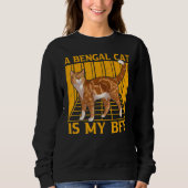 Sweatshirt Un Chat Du Bengale Est Mon Bff (Devant)