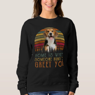 Sweatshirt Un Chien beagle Fait Un Coup Pour Vous Accueillir