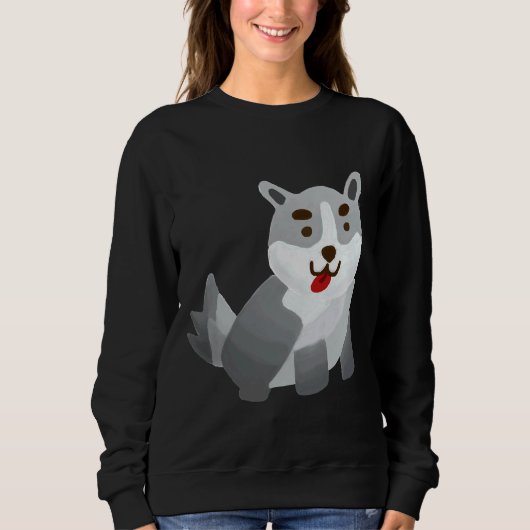 Sweatshirt Un chouette Chubby Sibérien Husky (Devant)
