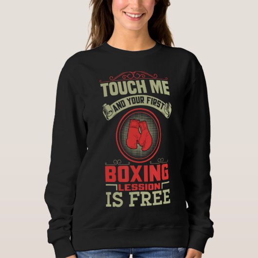 Sweatshirt Un Combattants Drôle Dit Que La Lession De Boxe Es (Devant)