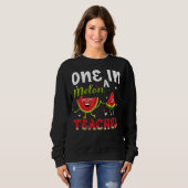 Sweatshirt Un Dans Melon Professeur Pastèque Fruits Tropiques (Devant entier)