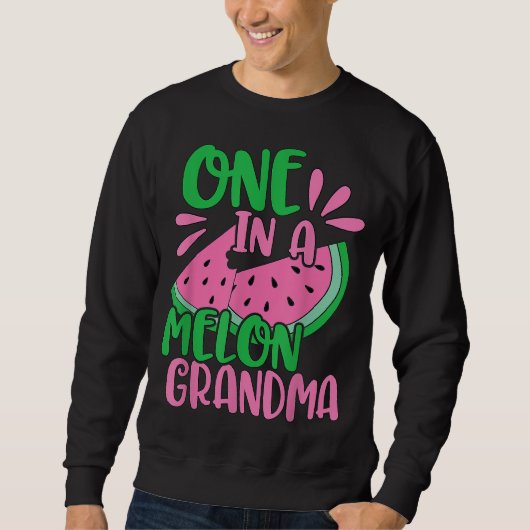 Sweatshirt Un Dans Un Melon Grand-Mère Pink Watermelon (Devant)