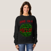 Sweatshirt Un Dans Un Melon Toute La Ppastèque Funky Pun Frui (Devant entier)