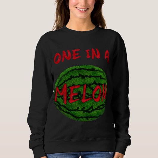 Sweatshirt Un Dans Un Melon Toute La Ppastèque Funky Pun Frui (Devant)