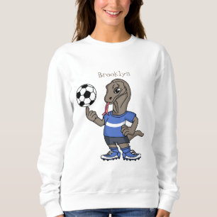 Sweatshirt Un dragon de Komodo amusant qui joue au dessin ani