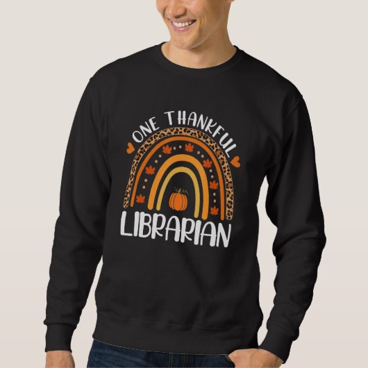 Sweatshirt Un enseignant bibliothécaire reconnaissant Léopard (Devant)