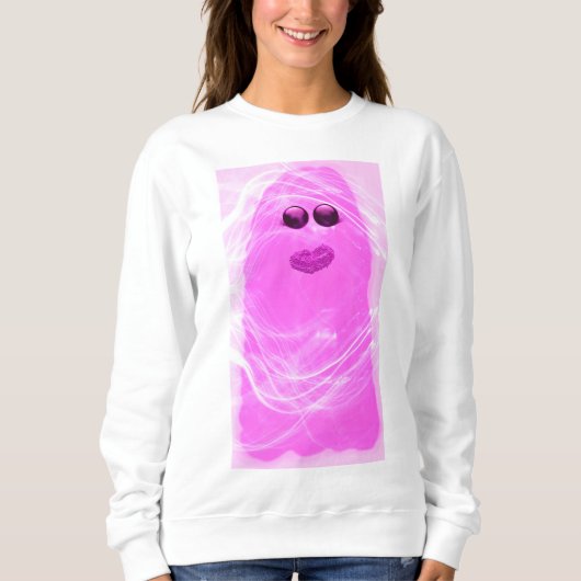Sweatshirt Un fantôme spoktaculaire de Pinkoween (Devant)