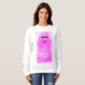 Sweatshirt Un fantôme spoktaculaire de Pinkoween (Devant entier)