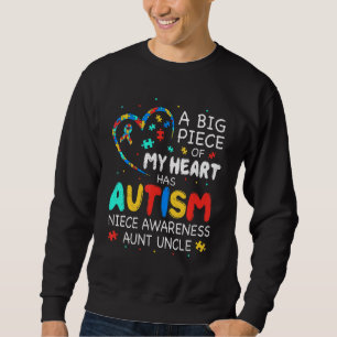 Sweatshirt Un Gros Morceau De Mon Coeur A Autisme La Sensibil