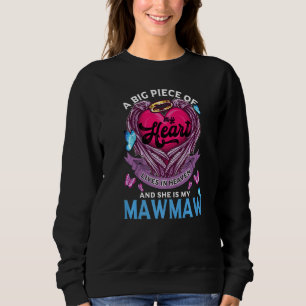 Sweatshirt Un Gros Morceau De Mon Coeur Vit Au Ciel Elle Est