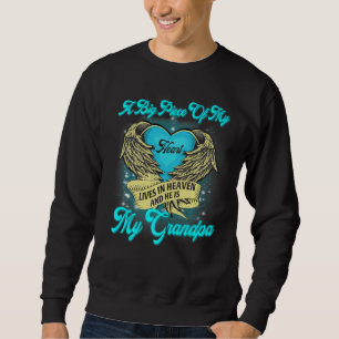 Sweatshirt Un Gros Morceau De Mon Coeur Vit Au Ciel Il Est Mo