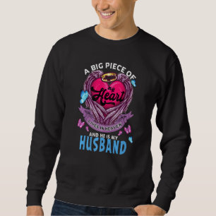 Sweatshirt Un Gros Morceau De Mon Coeur Vit Au Ciel Il Est Mo