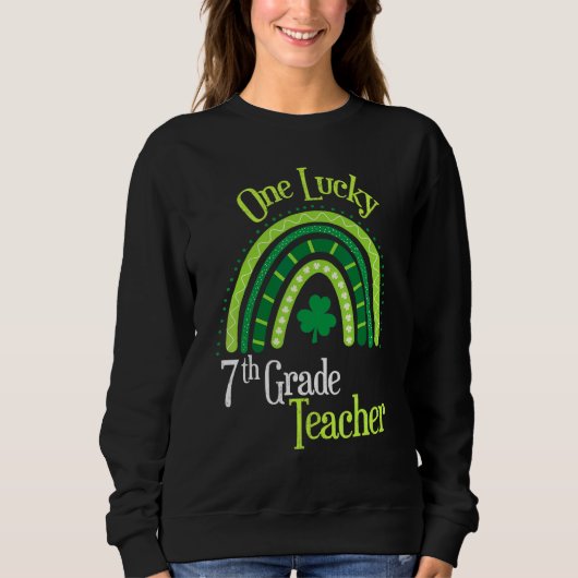 Sweatshirt Un heureux Jour de la Saint Patrick d'enseignant i (Devant)