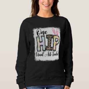 Sweatshirt Un Hip Professeur d'Arts Visuels Leopard Enseignan