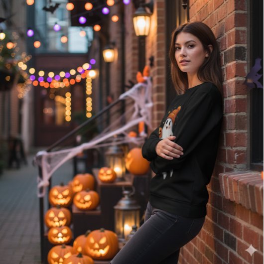 Sweatshirt Un joli fantôme d'Halloween