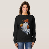 Sweatshirt Un joli fantôme d'Halloween (Devant entier)