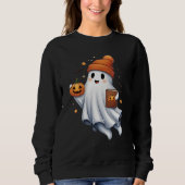 Sweatshirt Un joli fantôme d'Halloween (Devant)